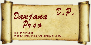 Damjana Pršo vizit kartica